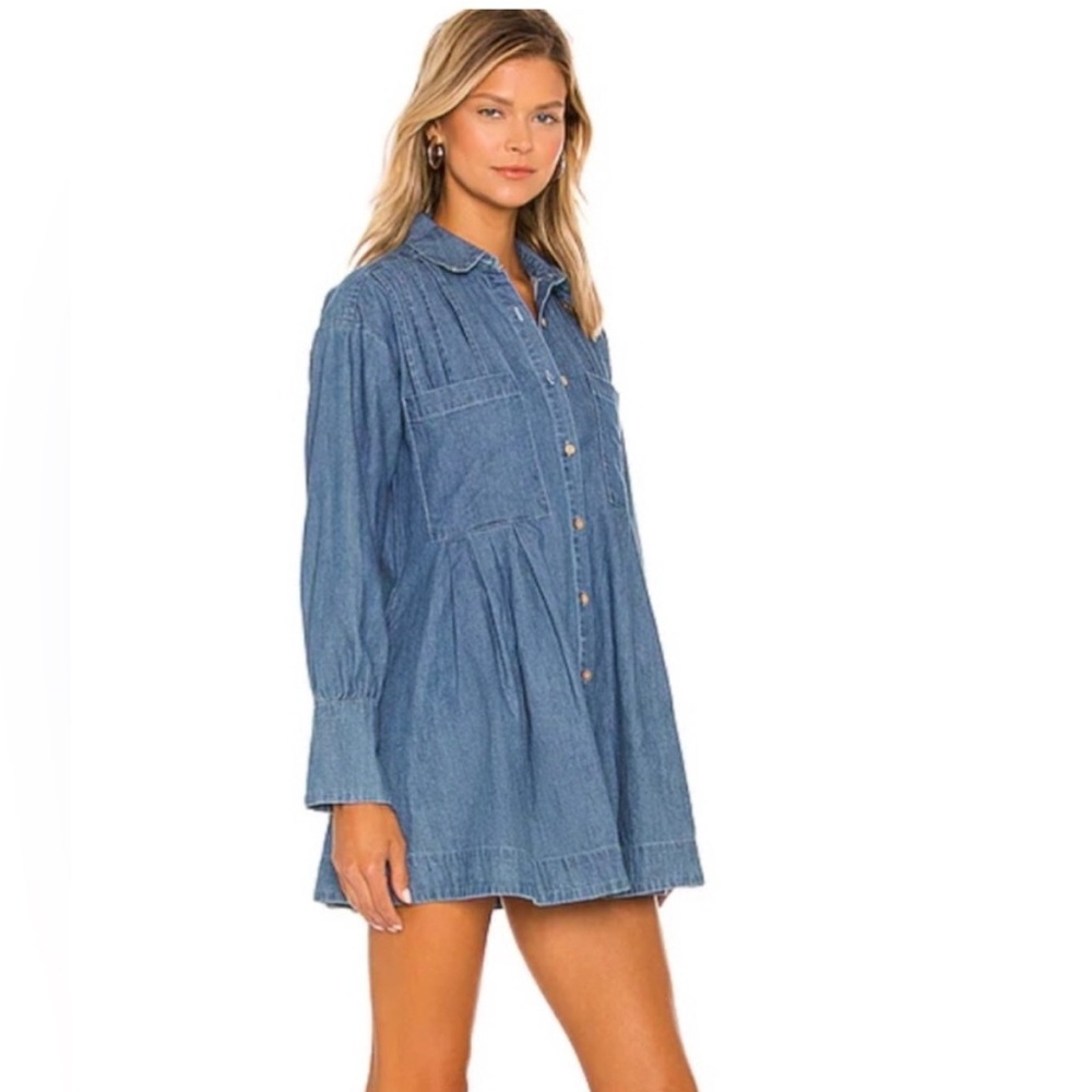 Free People The Denim Voyage Dress - Picture 2 of 13